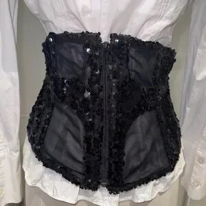 Vivienne Westwood Rare vintage Black sequence corset belt Vivienne Westwood | Accessories | Vivienne Westwood Rare  main image 4